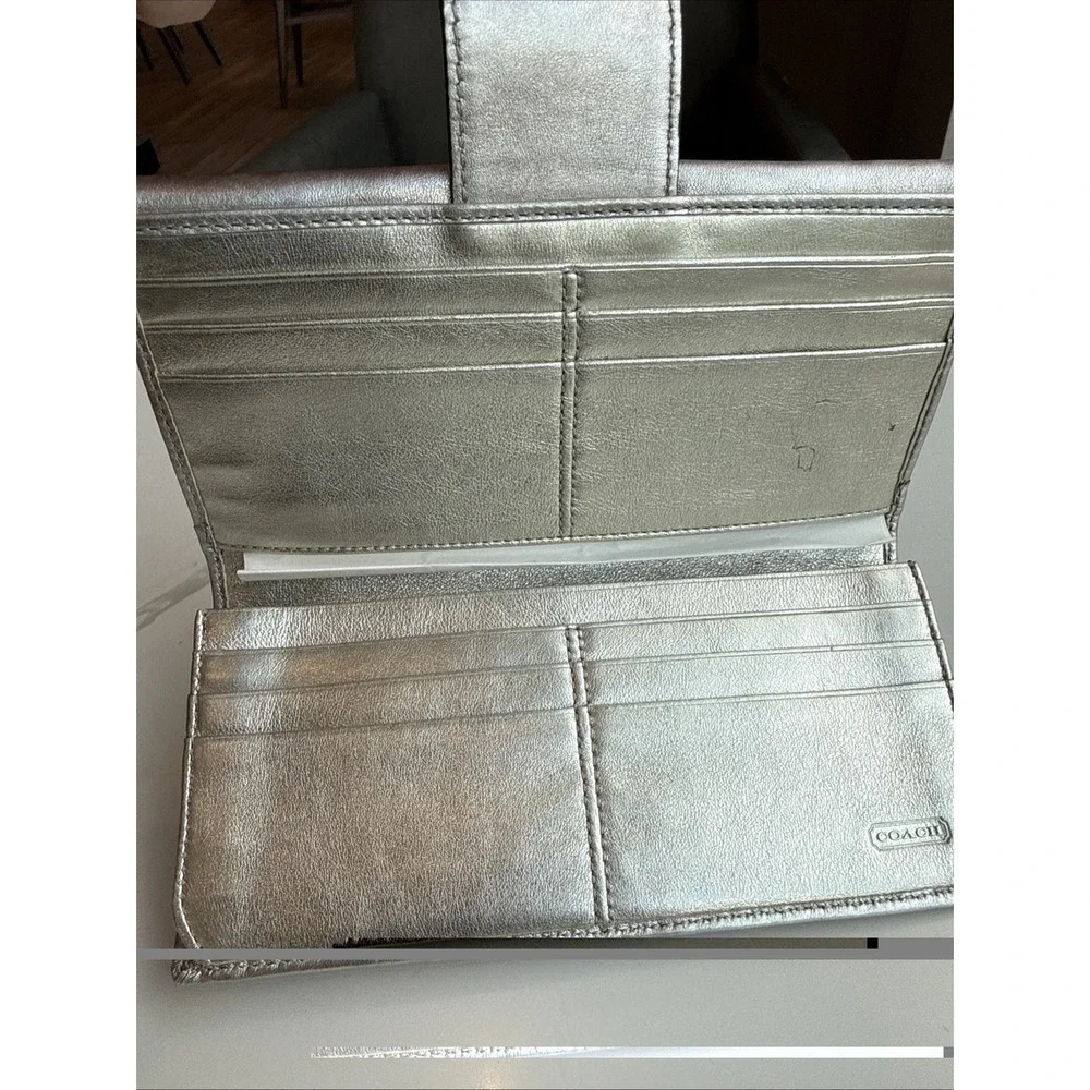 Vintage Coach Metallic Slim Carly Hobo Bag & Slim Envelope Wall #11872 #41365